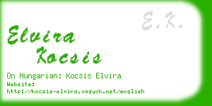 elvira kocsis business card